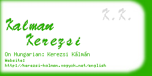 kalman kerezsi business card