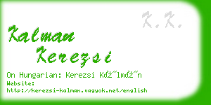 kalman kerezsi business card